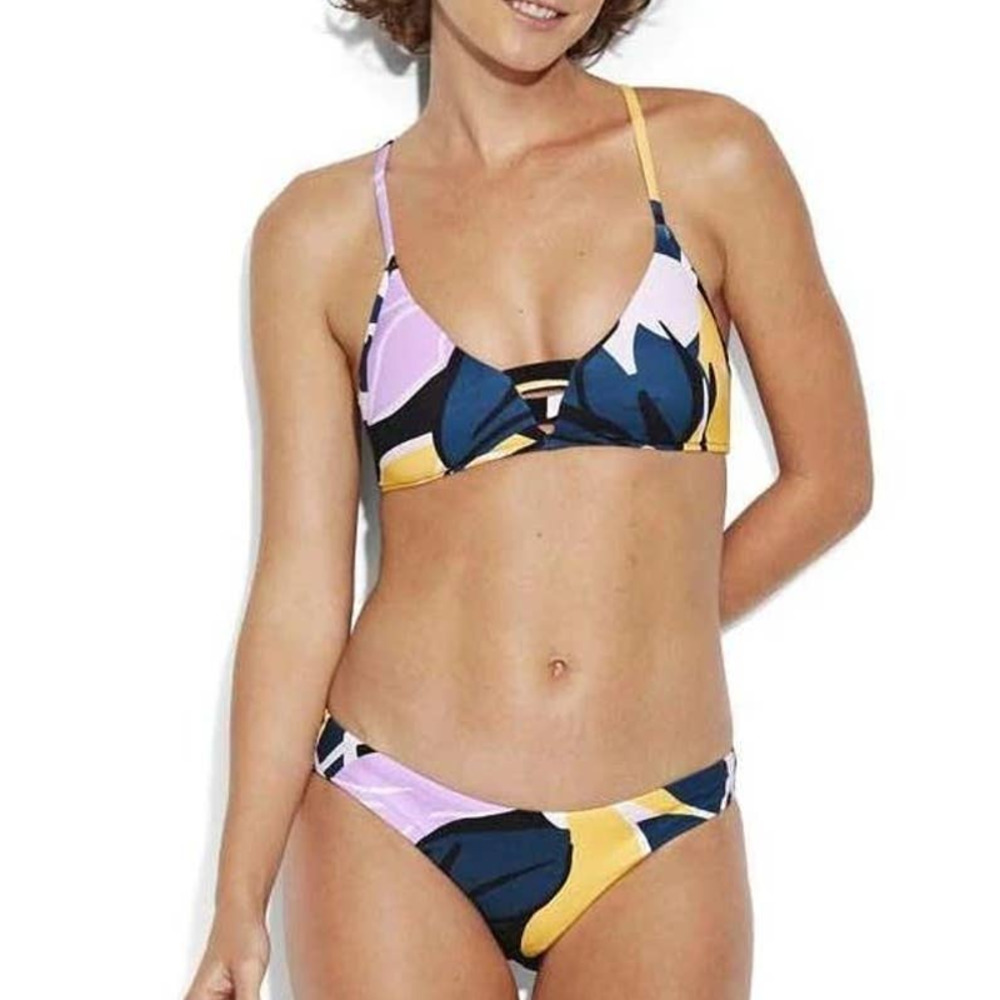 New Revolve Sea Folly Women's Multicolor Cut Copy Hipster Bikini Bottom Size 2